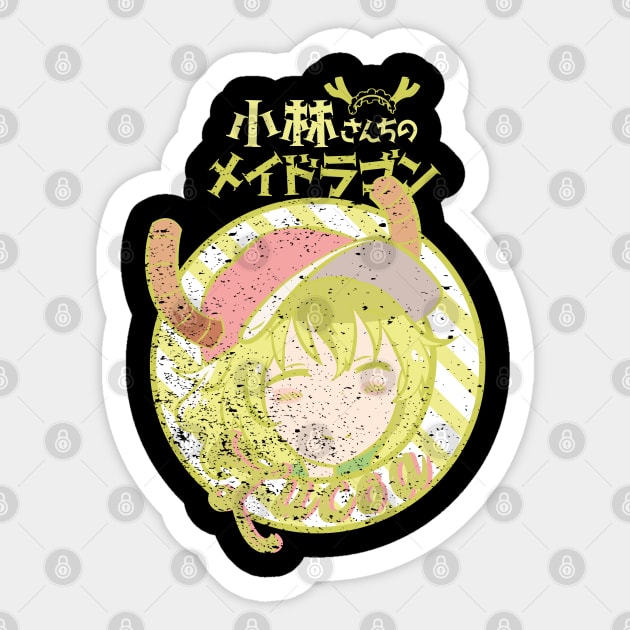 MISS KOBAYASHI'S DRAGON MAID: LUCOA (BLACK/GRUNGE) Sticker by FunGangStore